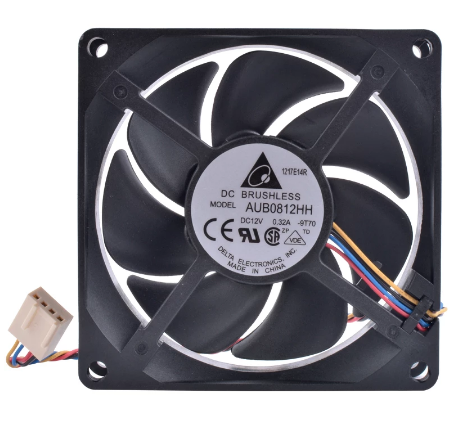 Original DELTA AUB0812HH Cooling Fan 12V 0.32A 3.84W 4wires AUB0812HH Fans